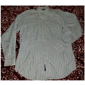 Ermenegildo Zegna Striped Button-Down Shirt SZ MED